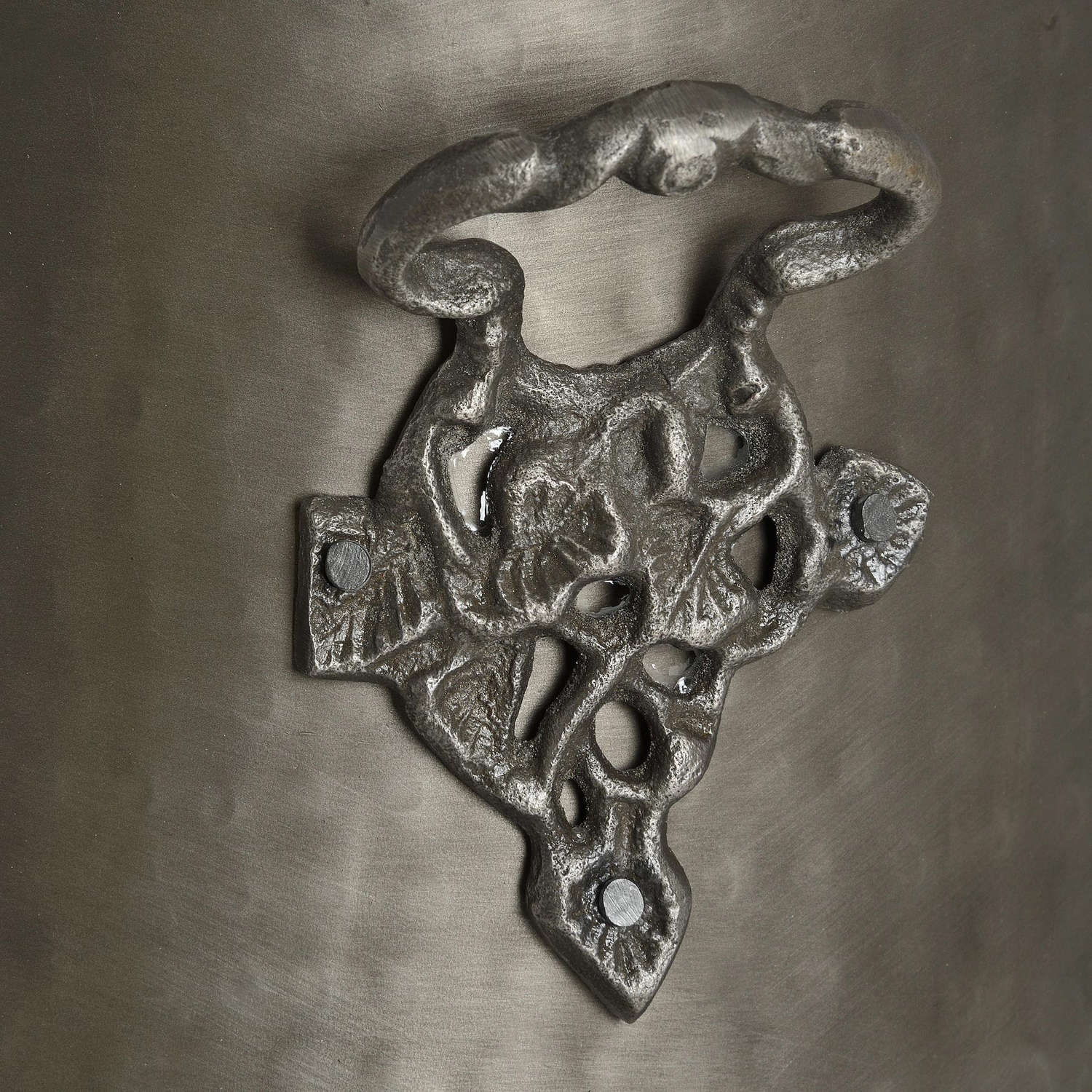 Antique Pewter Coal Bucket with Shovel