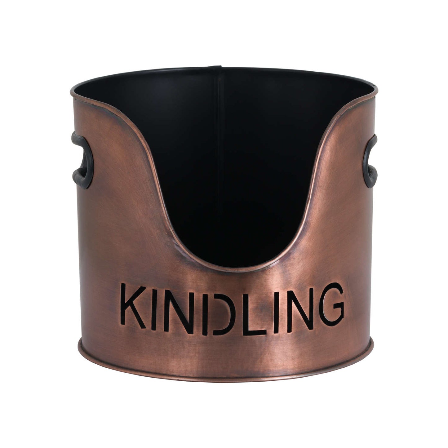 Copper Finish Logs And Kindling Buckets &amp; Matchstick Holder