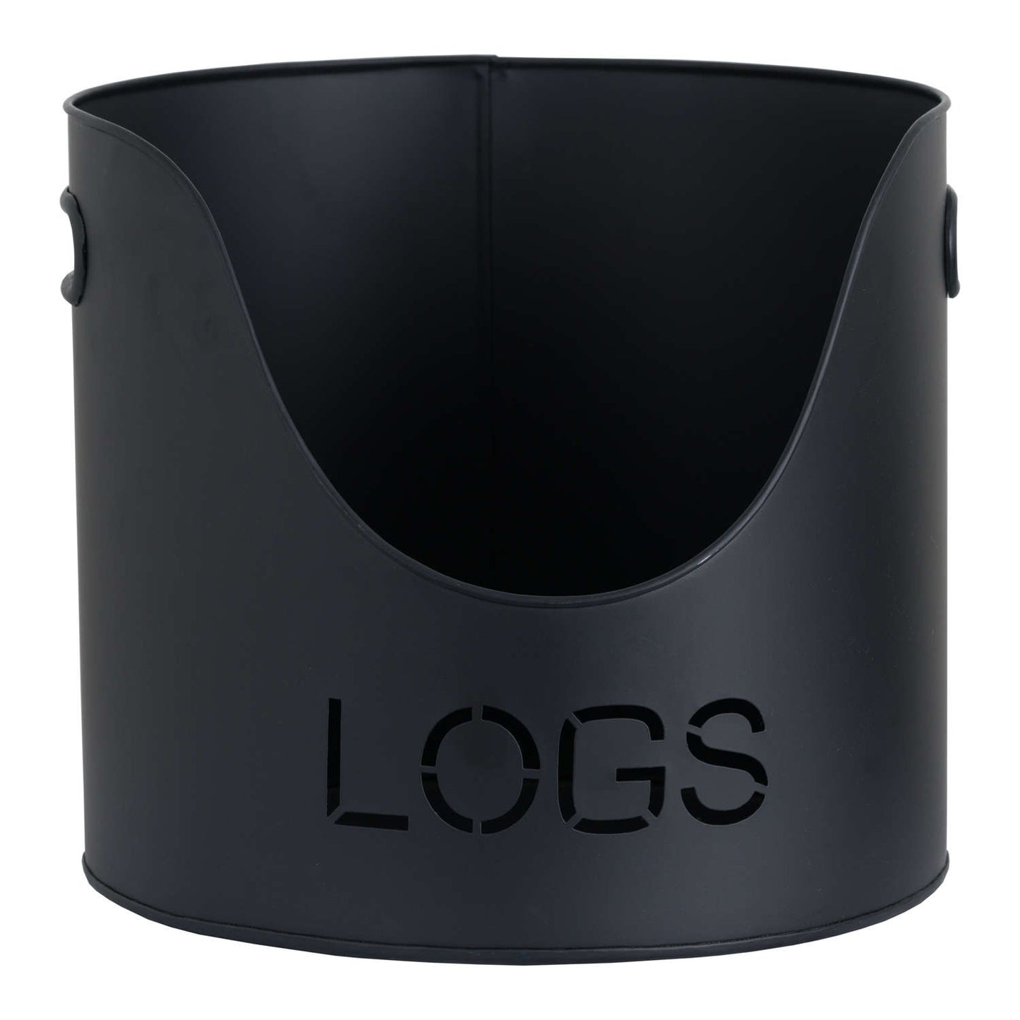 Black Finish Logs And Kindling Buckets & Matchstick Holder Set of 3