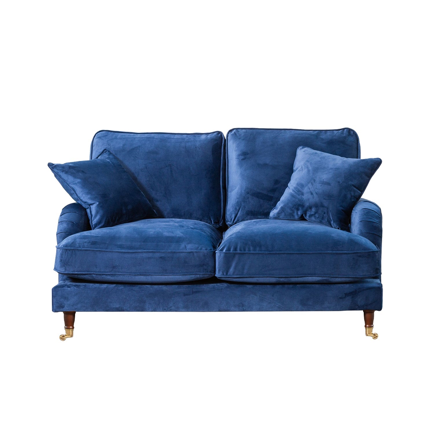 Royal Blue Velvet 2 Seater Sofa