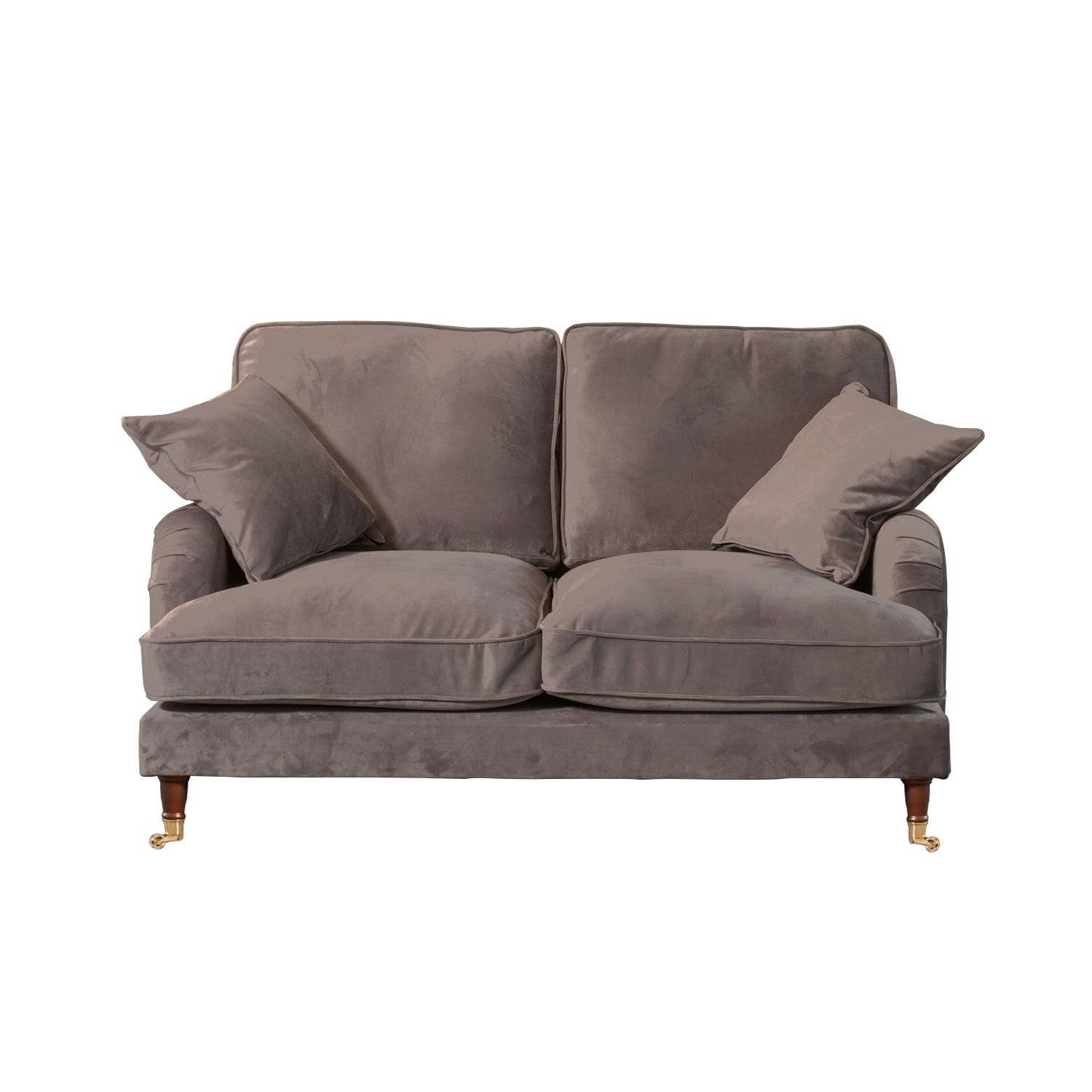 Mole Brown Velvet 2 Seater Sofa