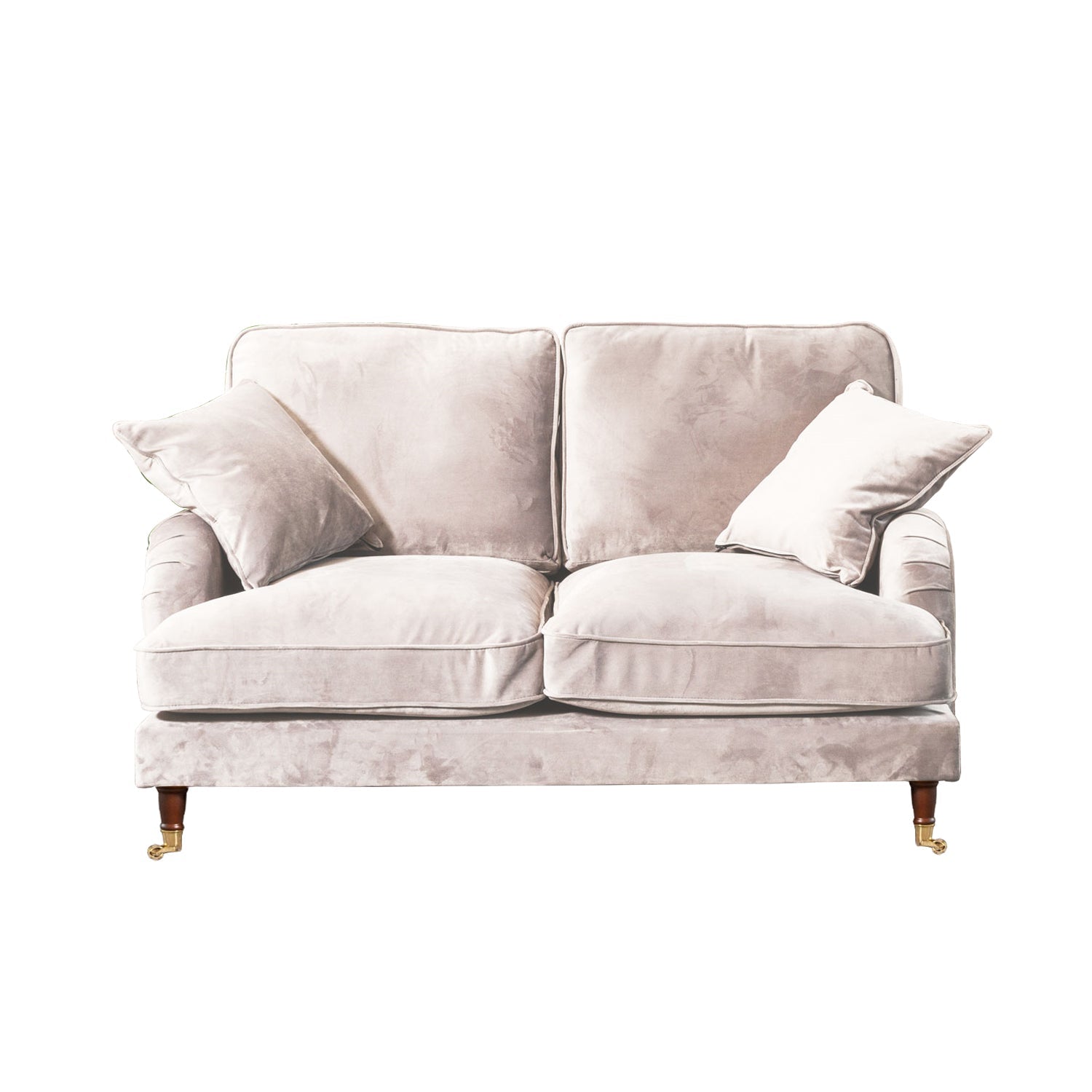 Silver Velvet 2 Seater Sofa
