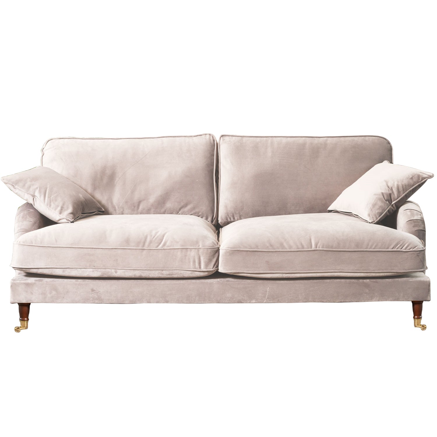 Silver Velvet 4 Seater Sofa