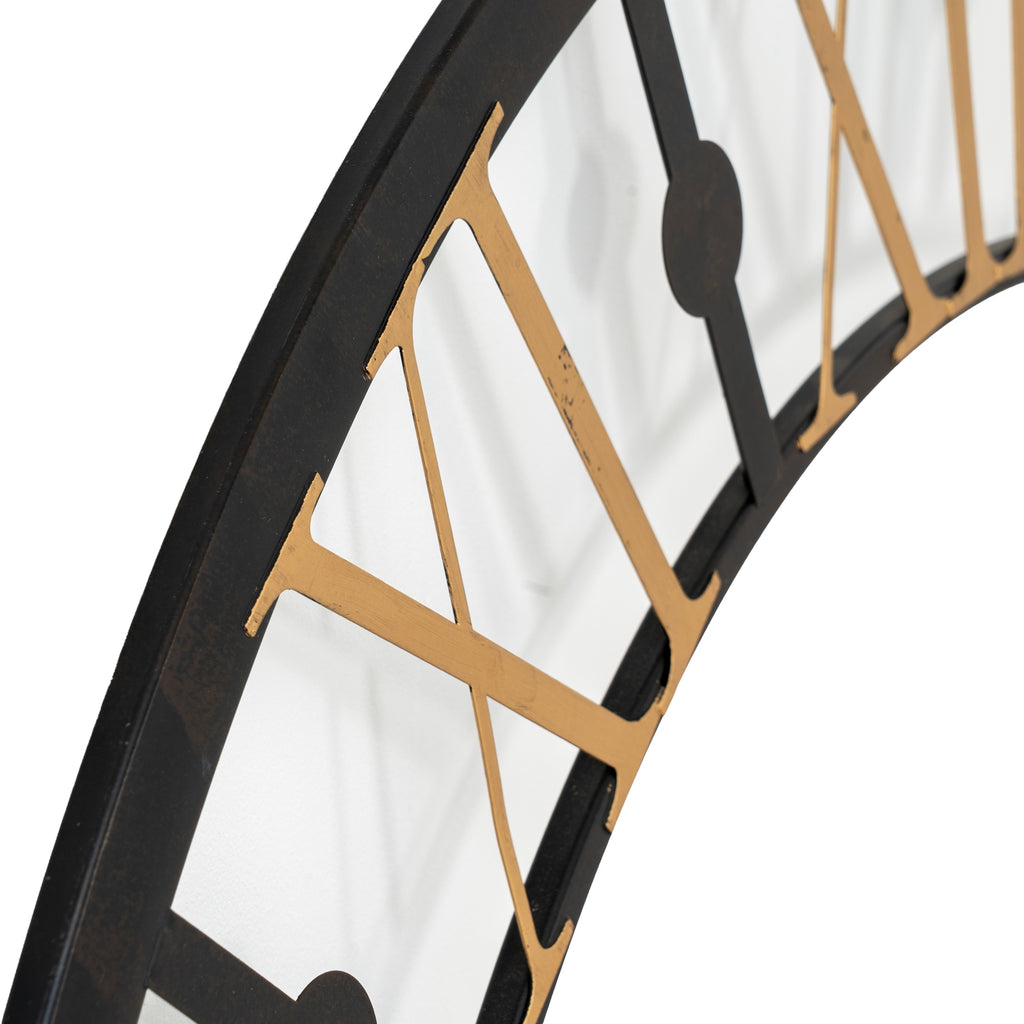 Harry Christian Home Black & Gold Skeleton Wall Clock