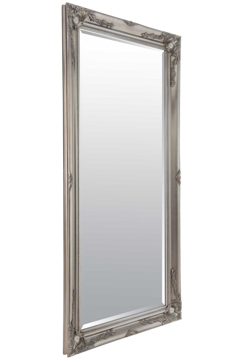 Silver Ornate Full Length Mirror