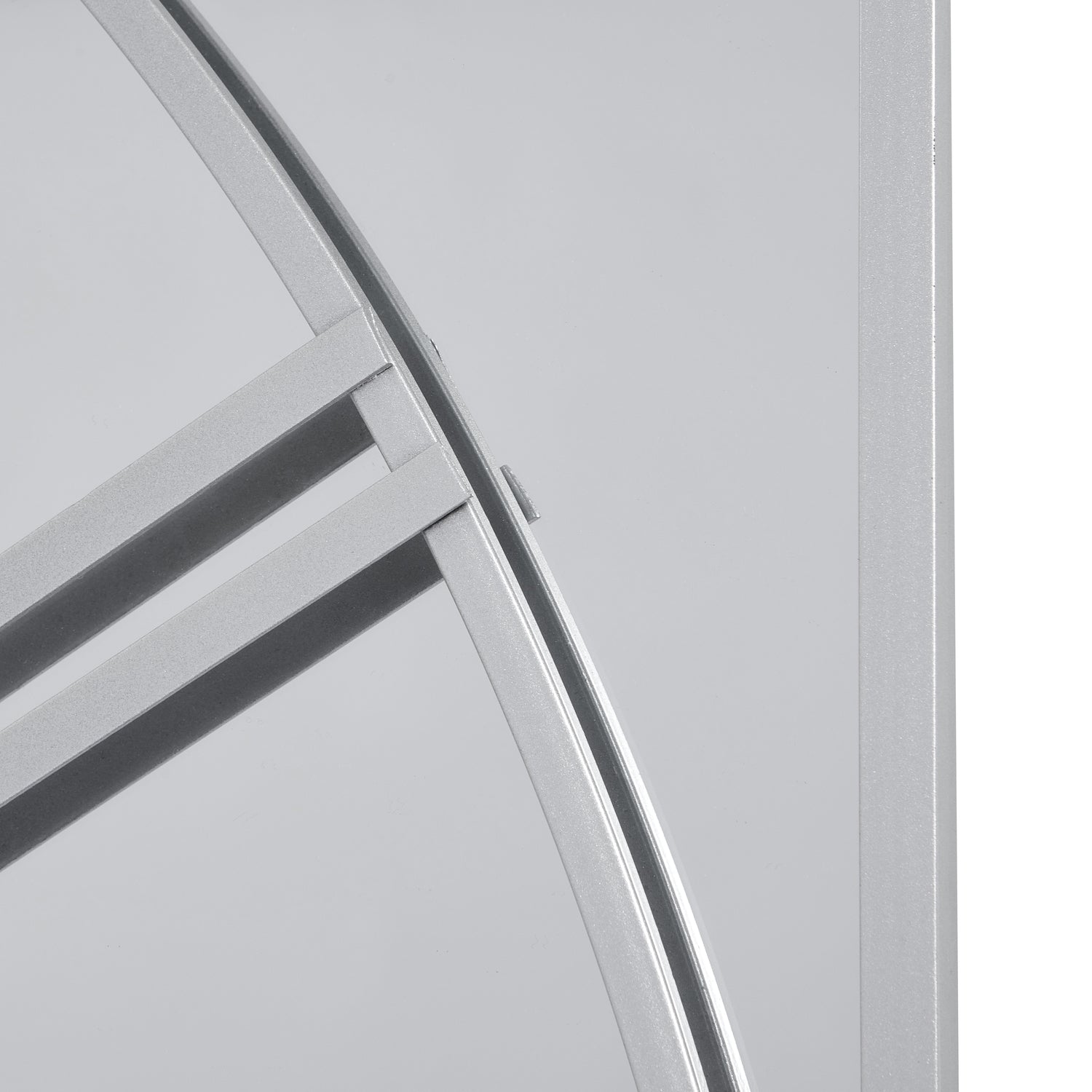 Harry Christian Home Large Statement Silver Mirrored Wall Clock