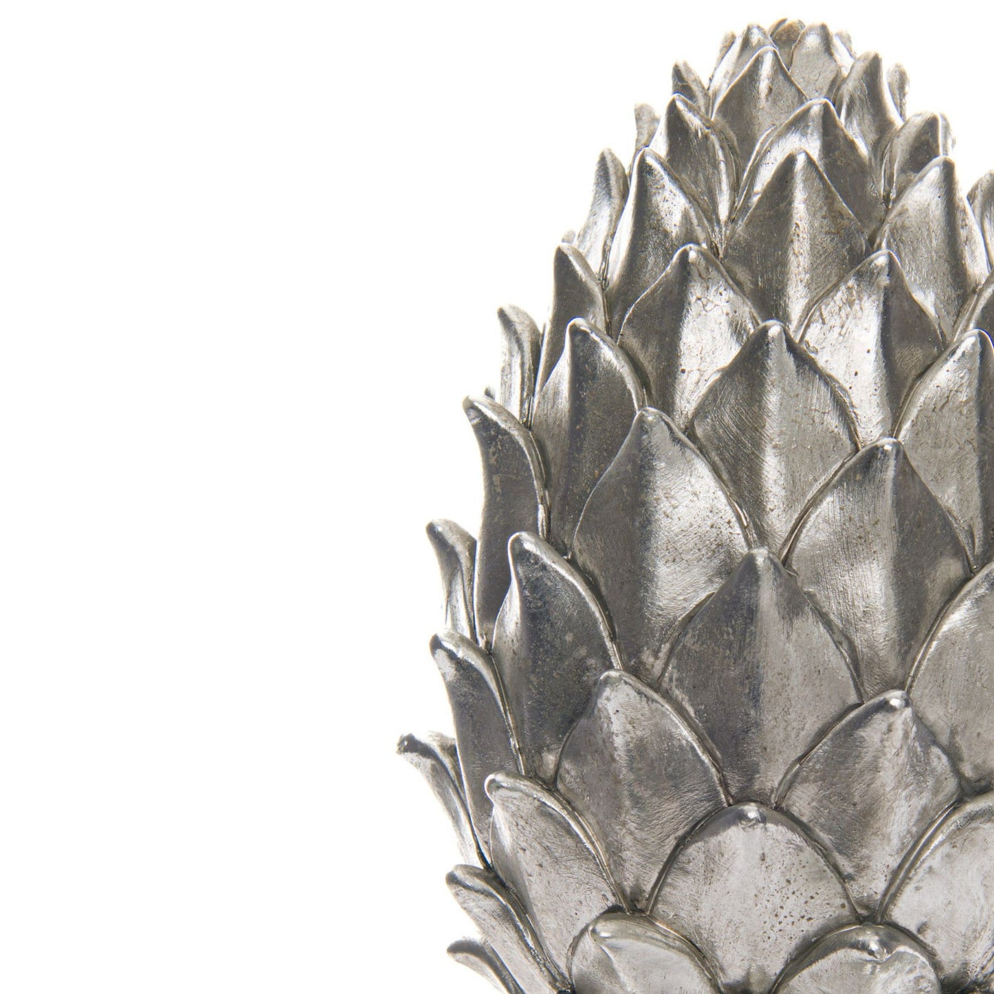 4O cm Tall Large Silver Pinecone Finial