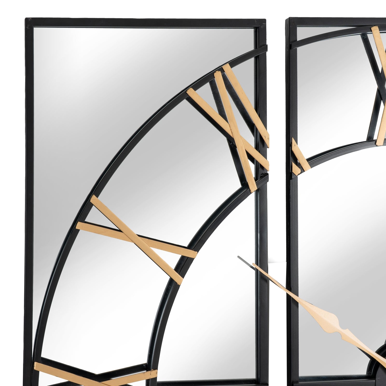 Harry Christian Home Statement Black and Gold Large Wall Clock