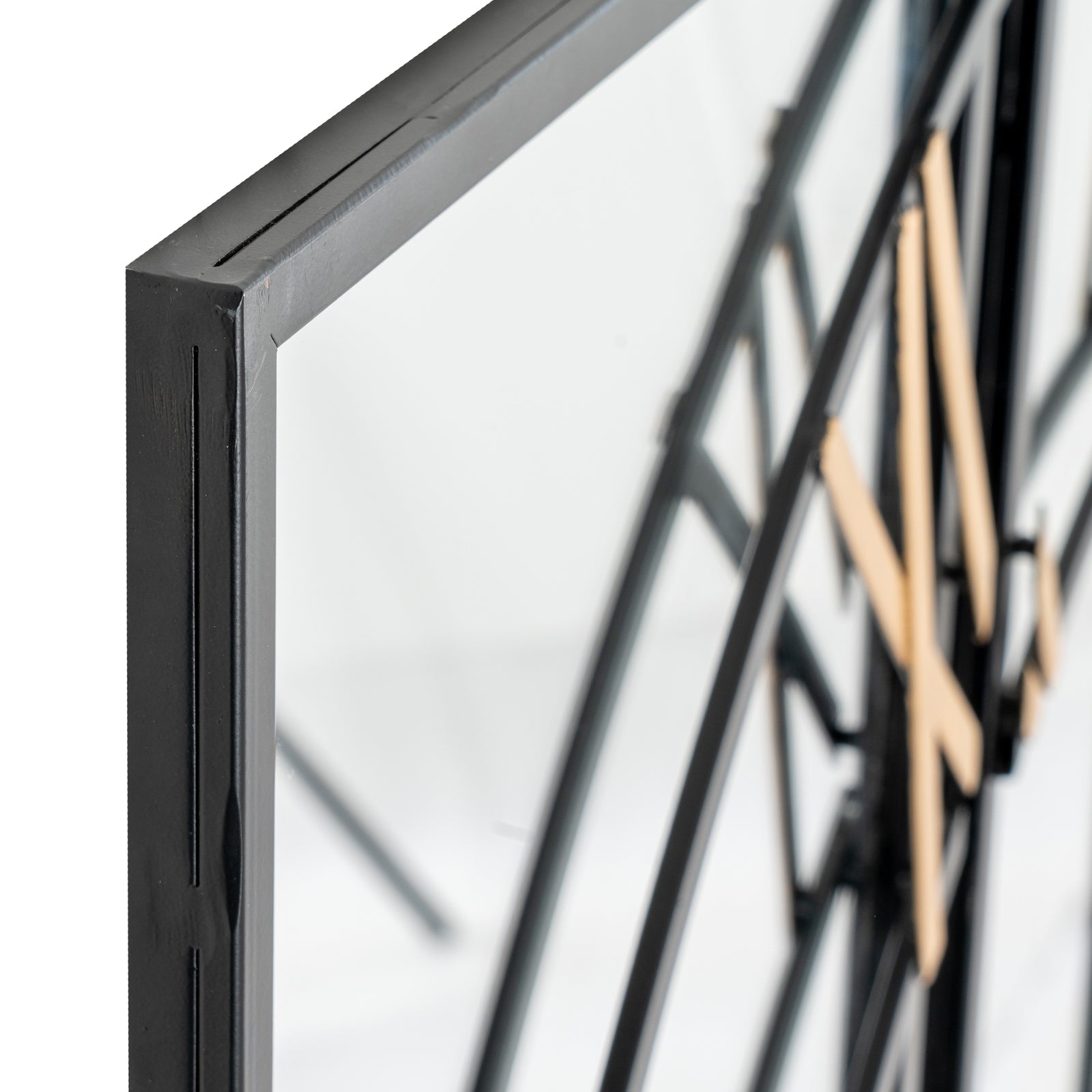Harry Christian Home Statement Black and Gold Large Wall Clock
