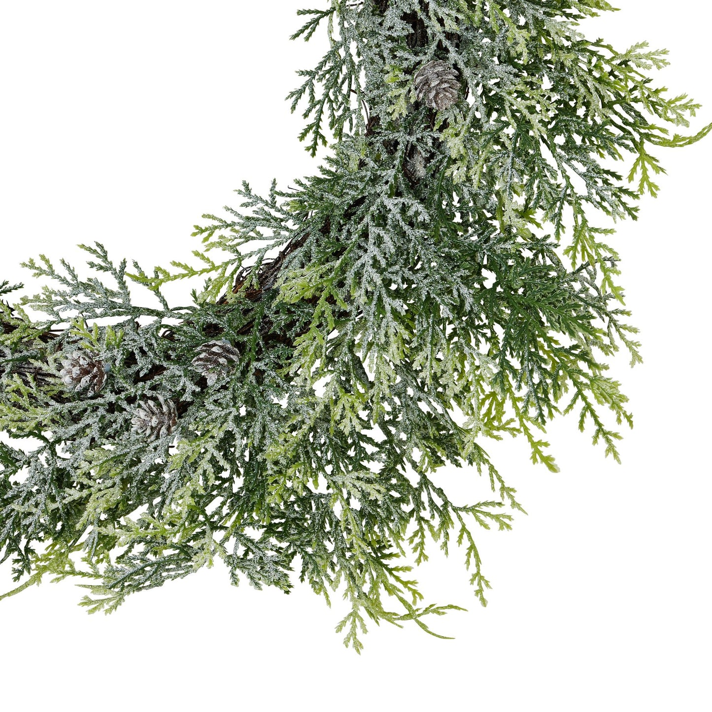 Luxury Frosted Pine Wreath With Pinecones