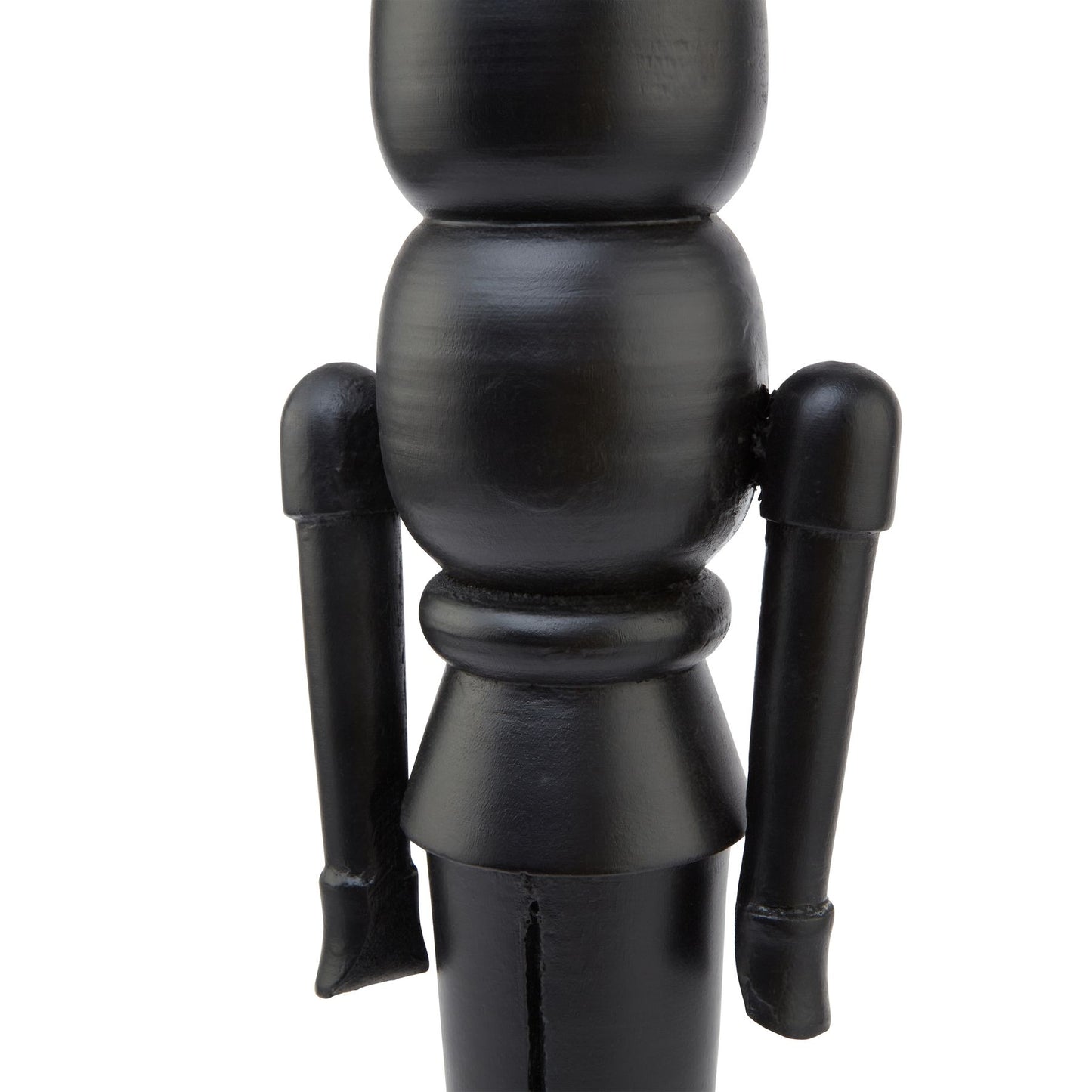 Minimalist Black Wooden Nutcracker Decoration