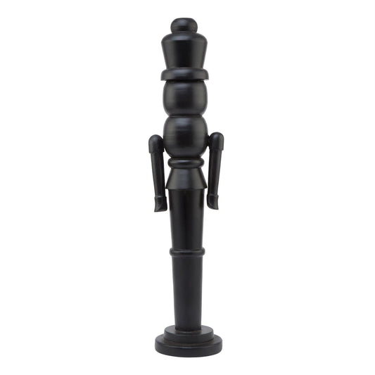 Minimalist Black Wooden Nutcracker Decoration