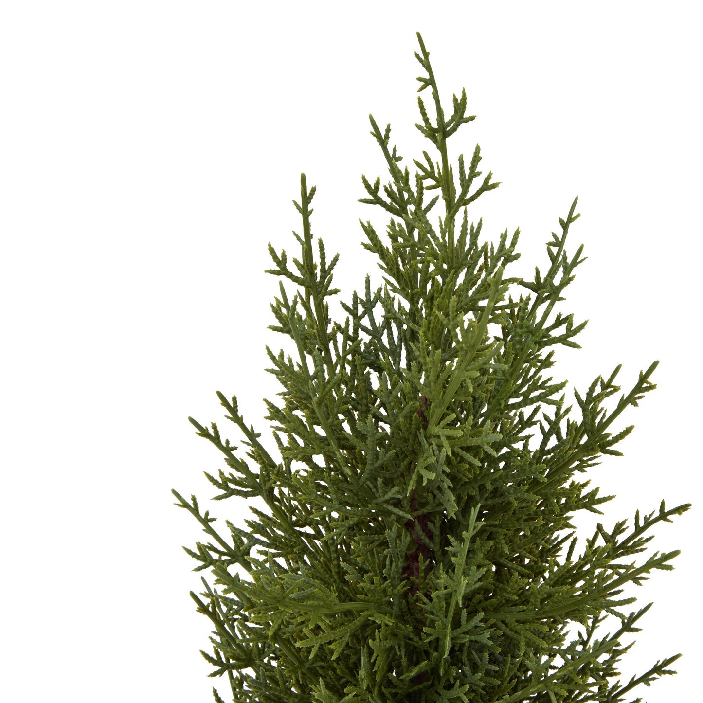 40CM High Small Green Fir Tree In Wood Log