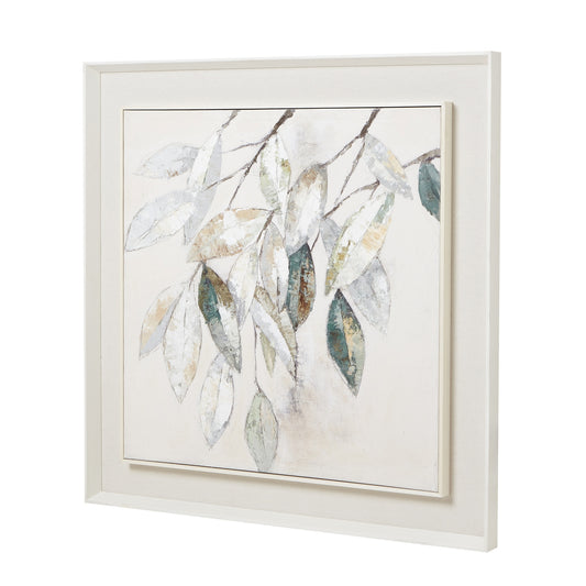 Dolce Mottle Leaf Framed Painting On Canvas