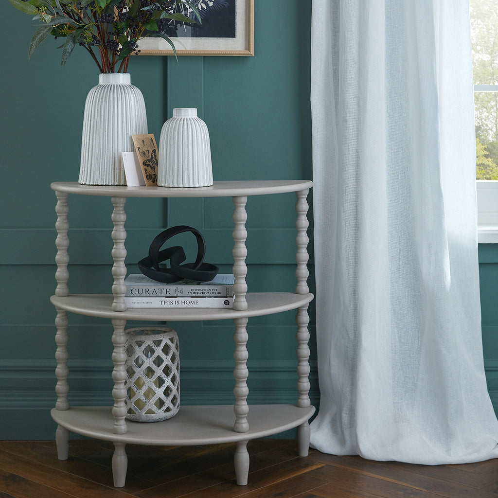 The Camden Collection Half Moon 3 Tier Table