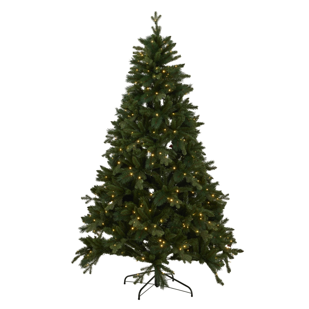 7ft Green Forest Fir Pre-Lit 400L Led Christmas Tree