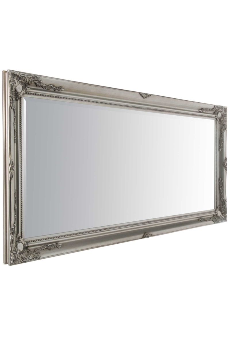 Silver Ornate Full Length Mirror