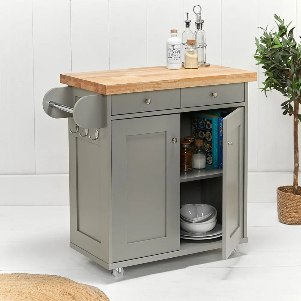 The Heritage Kitchen Island In Grey