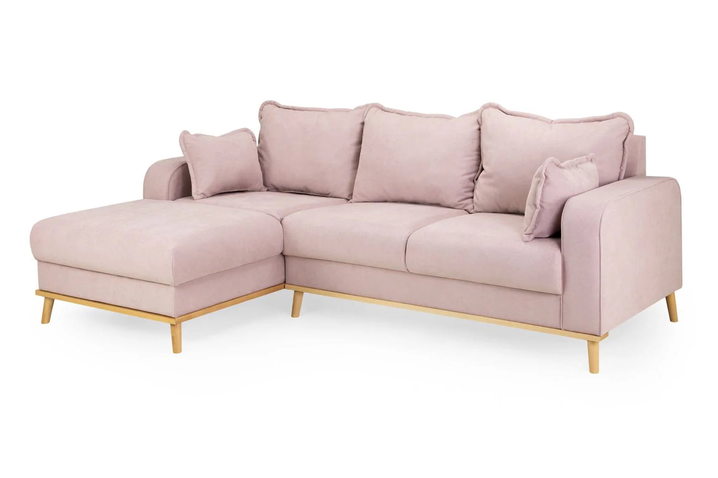 Byron Pink Left Hand Facing Corner Sofa