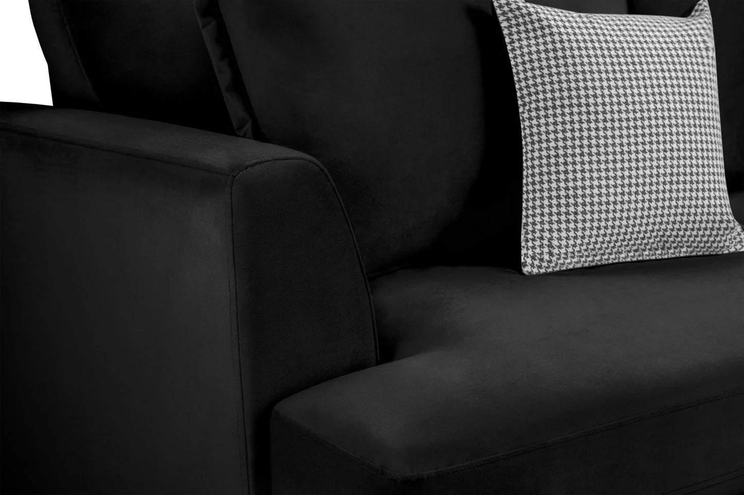 Bari Sofa Black Left Hand Facing Corner