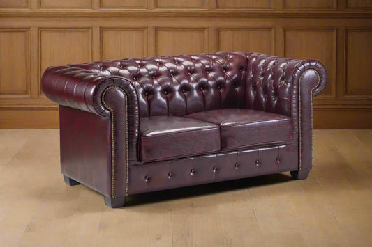 Oxblood Red chesterfield sofa heritage home uk