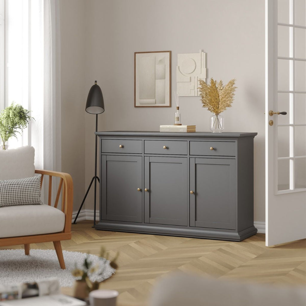 Harry Christian Home Deluxe Shaker Style Matt Grey Living Room Set