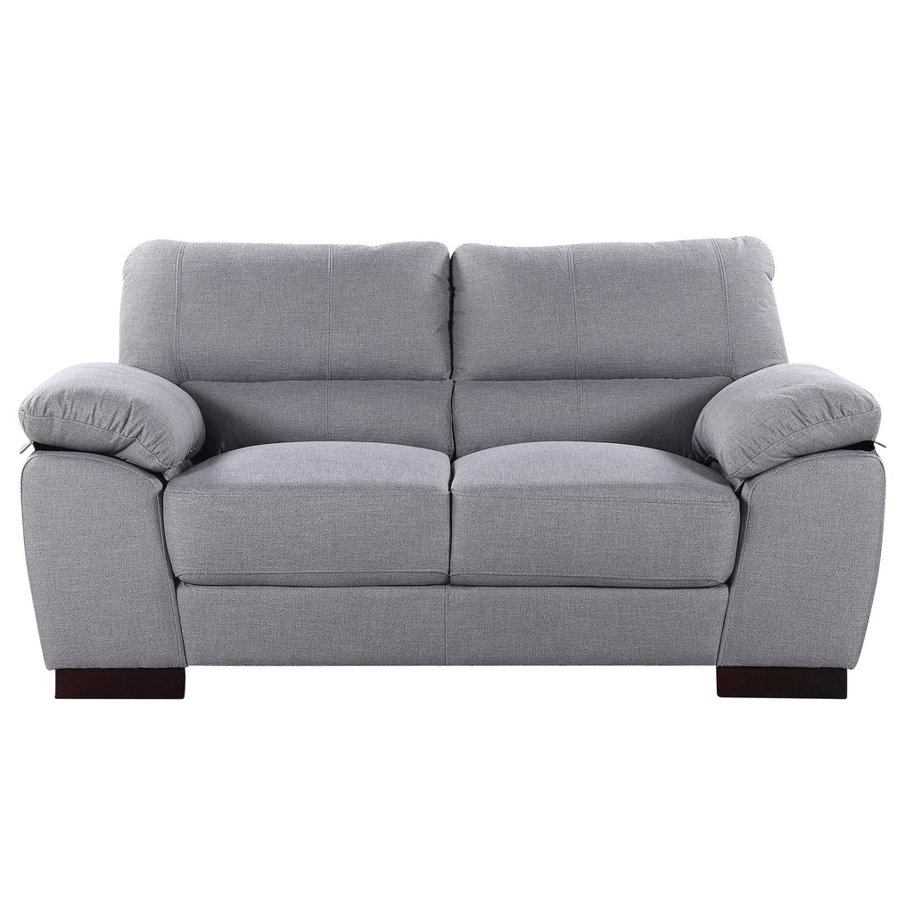 Grey Woven Fabric 2 Seater Sofa