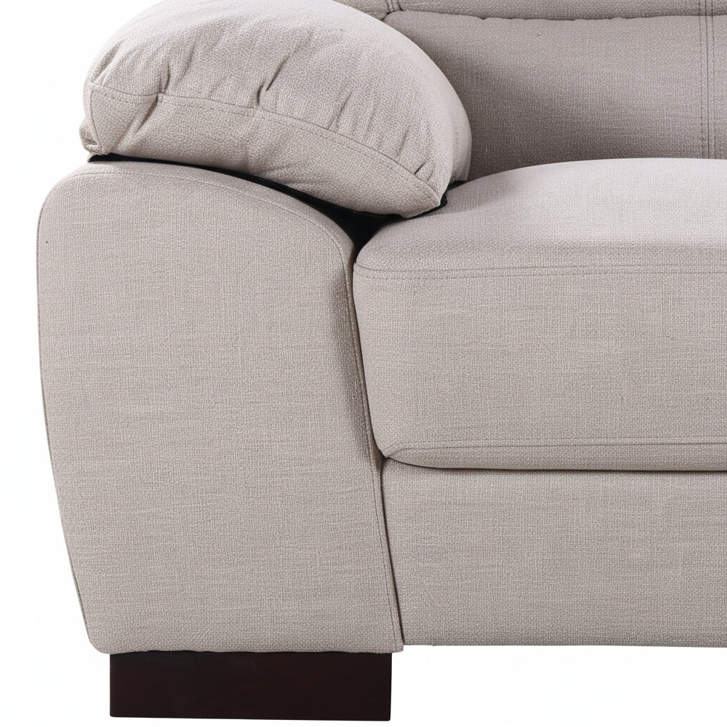 Sand Woven Fabric 2 Seater Sofa