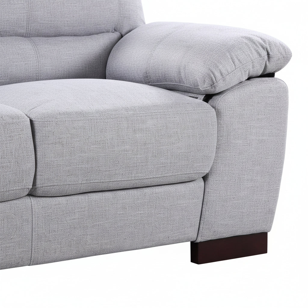 Smoke Woven Fabric 3 Seater Sofa