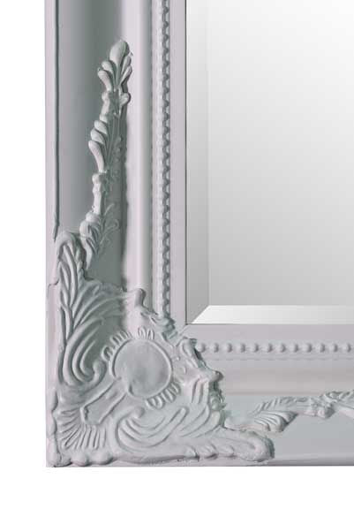 6.7 Foot Tall Extra Large Leaner Mirror in White