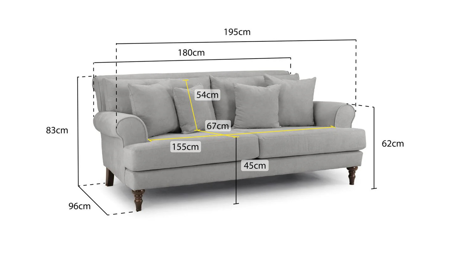 Oxford 3 Seater Sofa In Beige