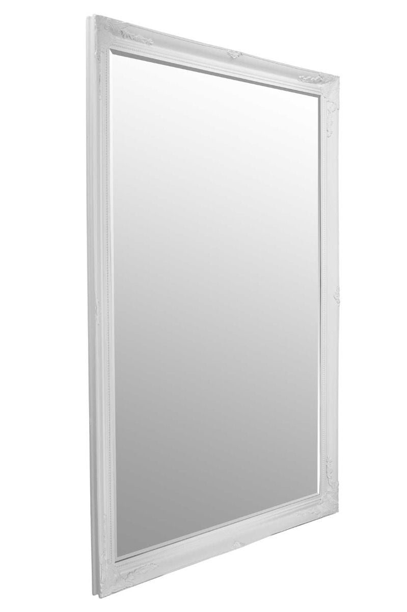 6.7 Foot Tall Extra Large Leaner Mirror in White