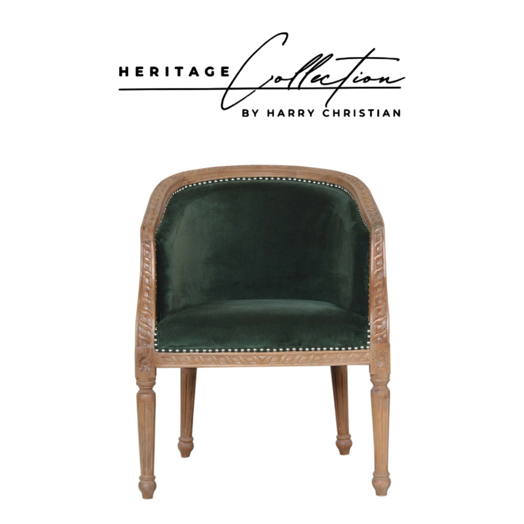 Heritage Collection Emerald Velvet Occasional Chair