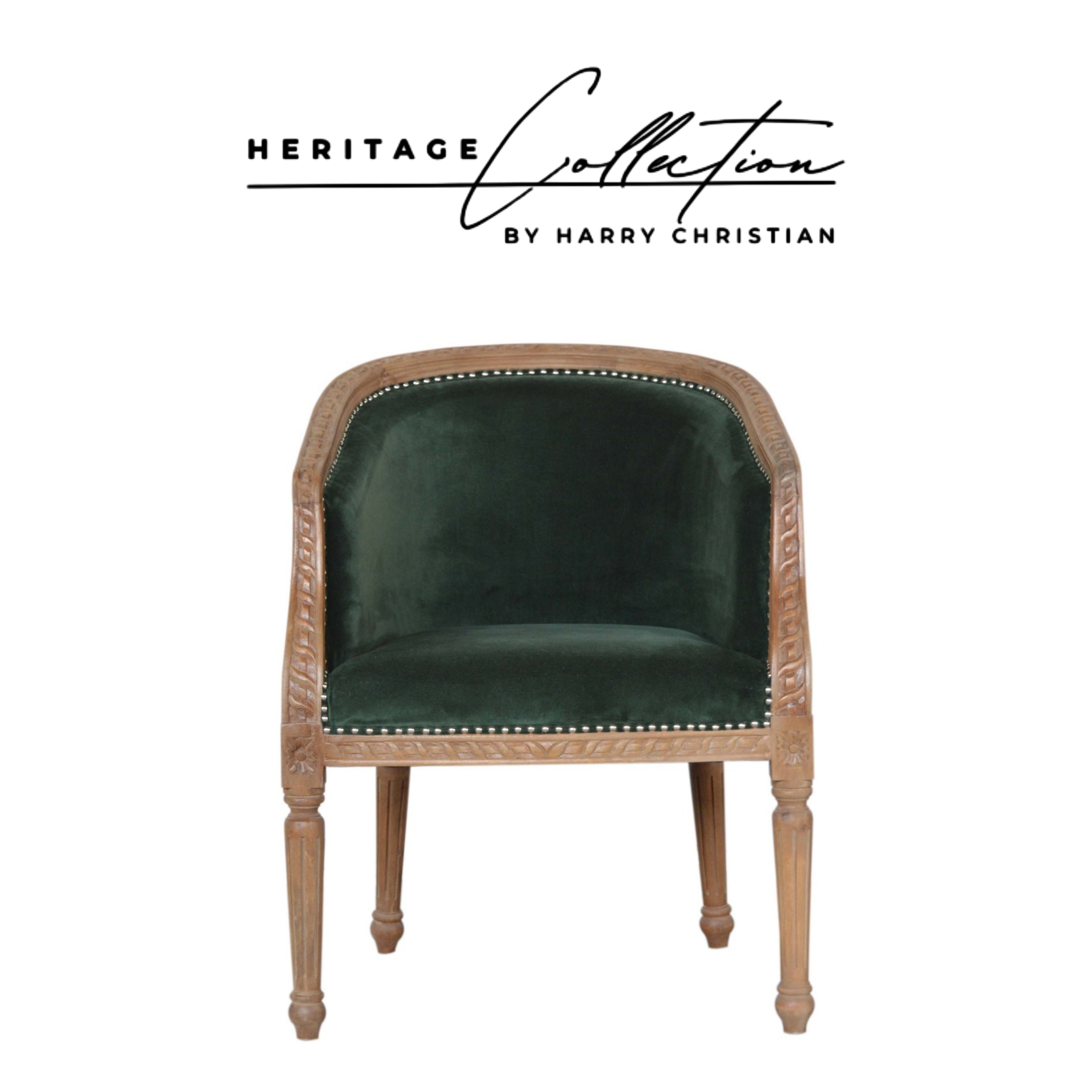 Heritage Collection Emerald Velvet Occasional Chair