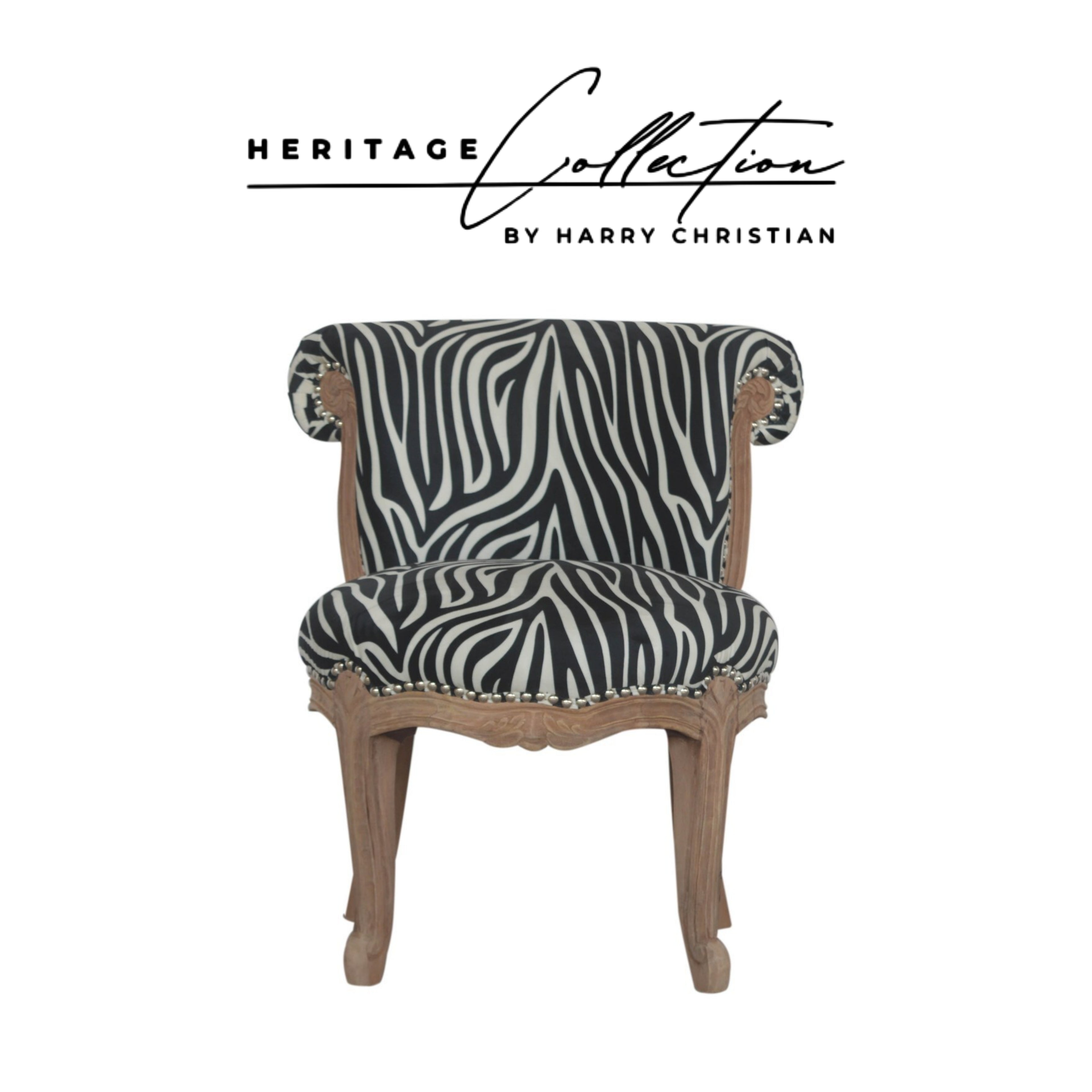 Heritage Collection Zebra Print Accent Chair