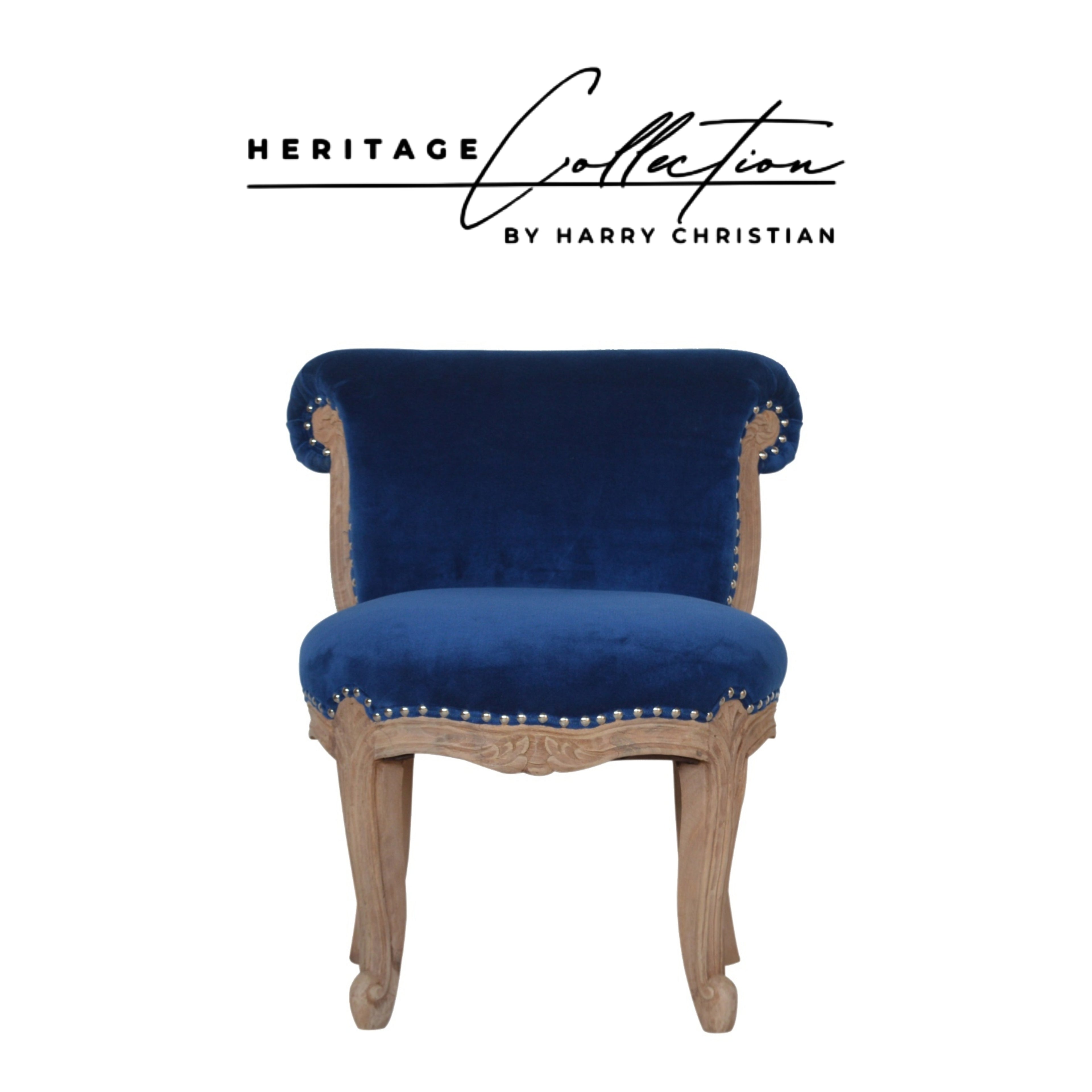 Heritage Collection Royal Blue Studded Chair