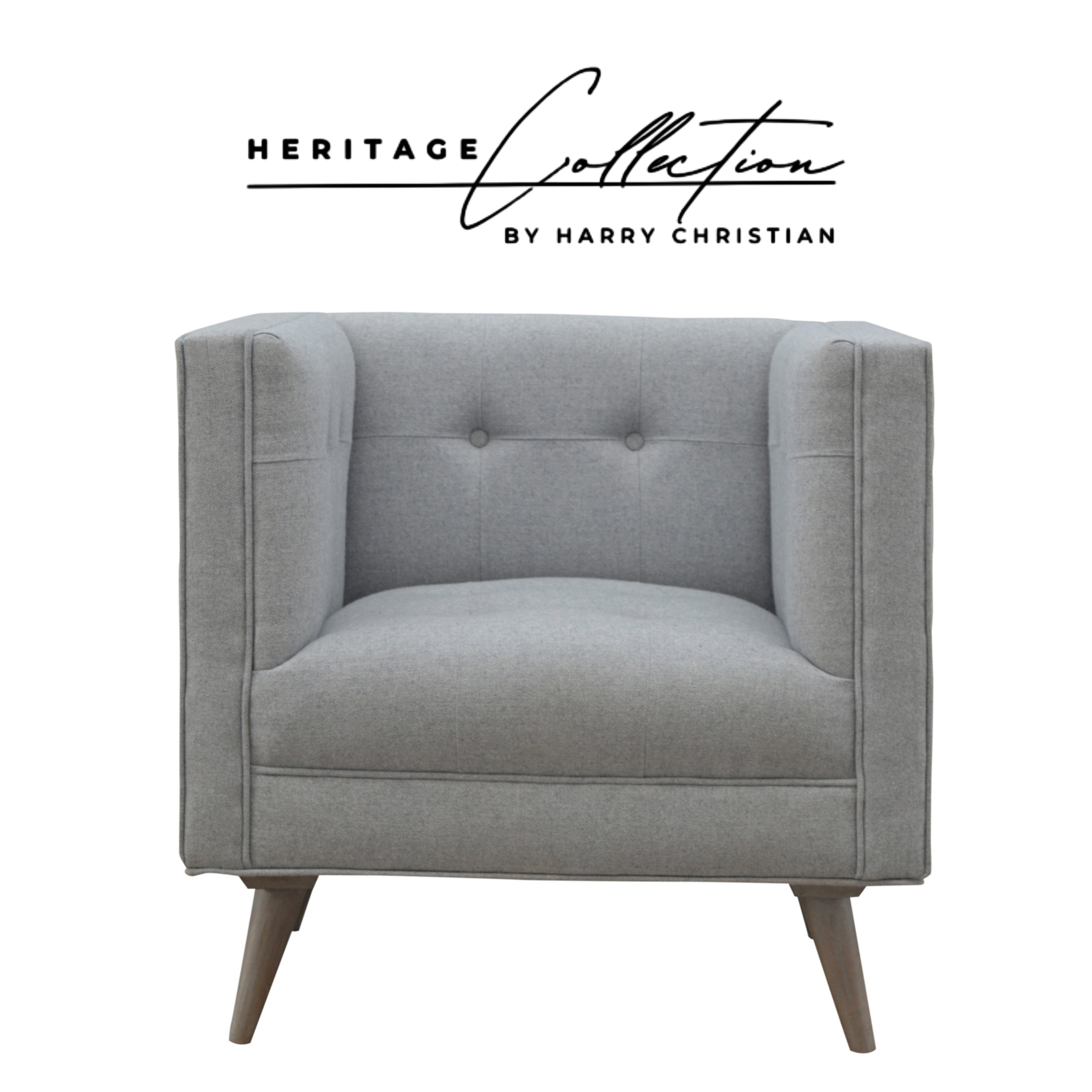 Heritage Collection Grey Tweed Armchair