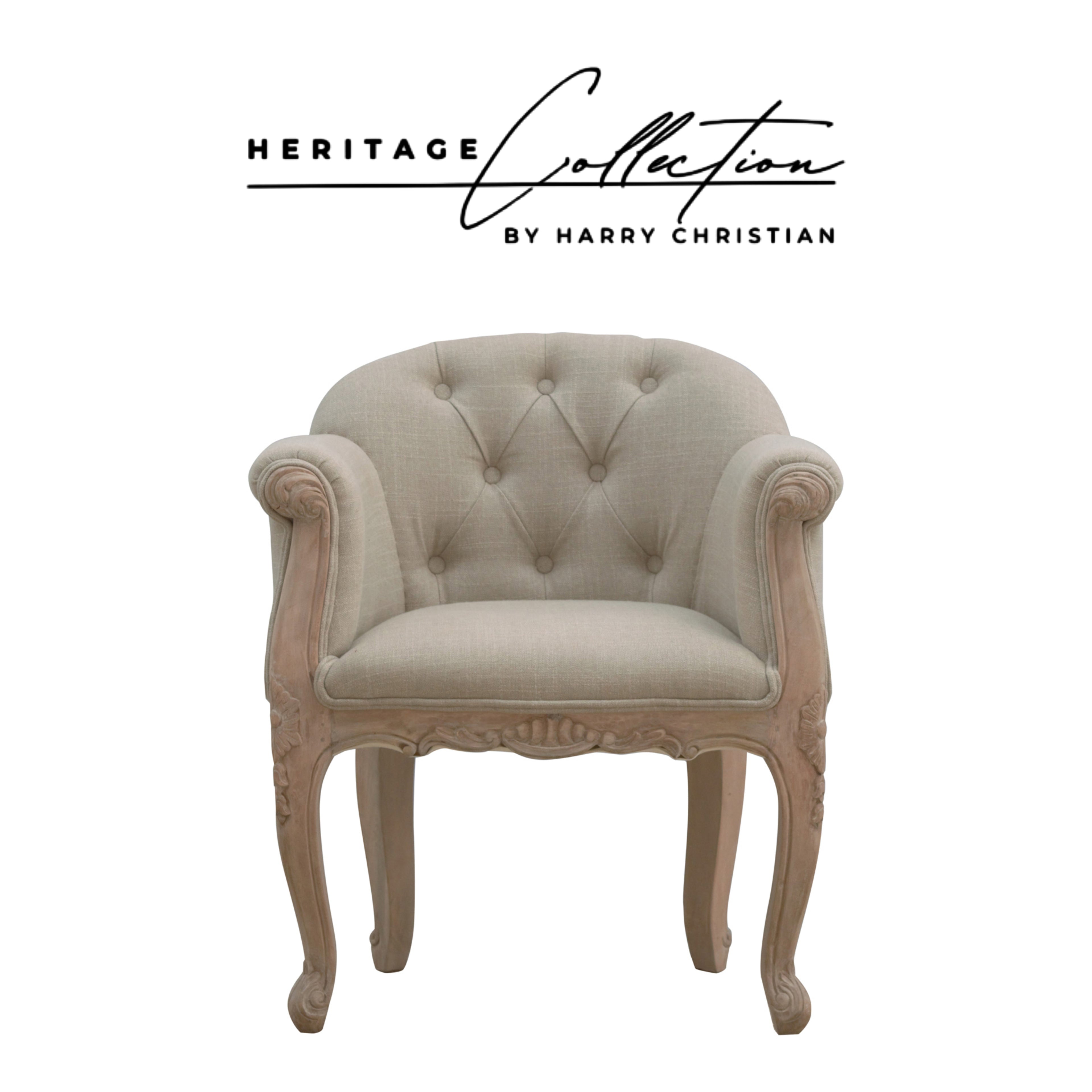 Heritage Collection French Style Deep Button Chair