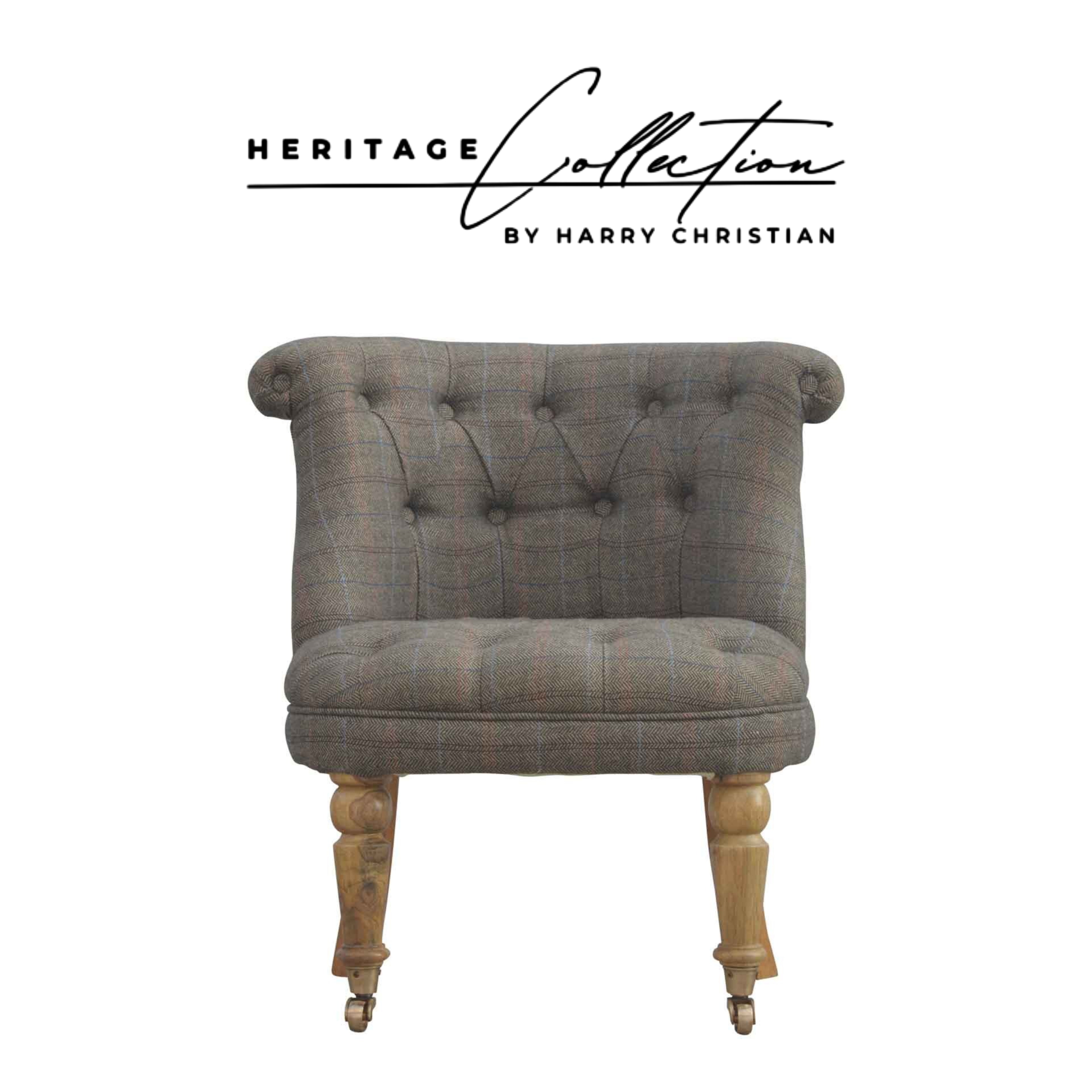 Heritage Collection Small Multi Tweed Accent Chair