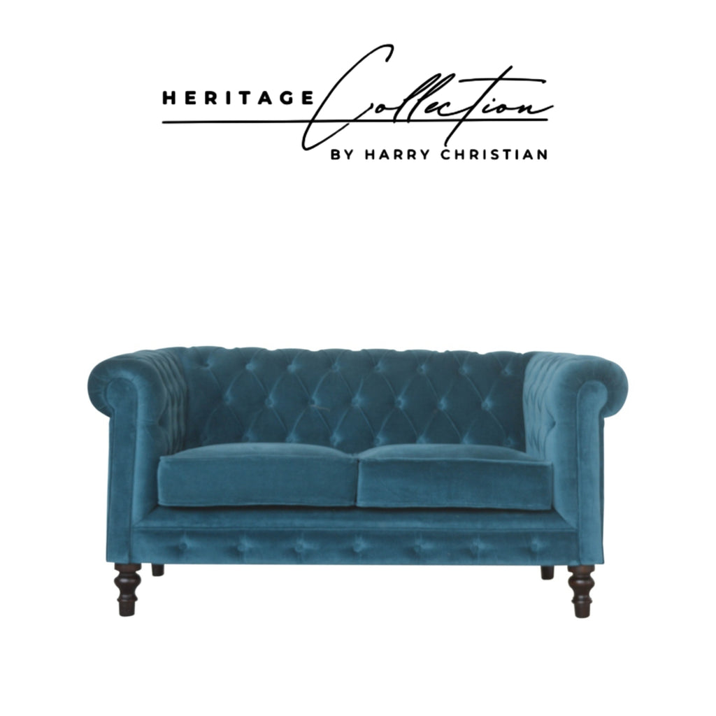 Heritage Collection Teal Chesterfield Sofa