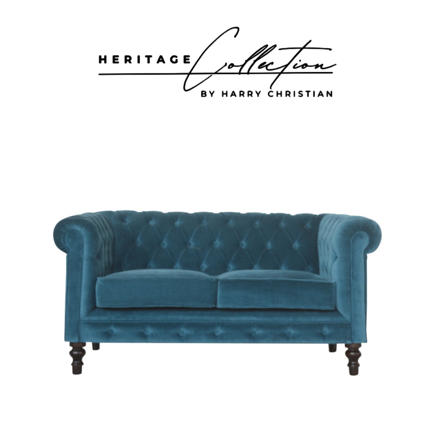 Heritage Collection Teal Chesterfield Sofa