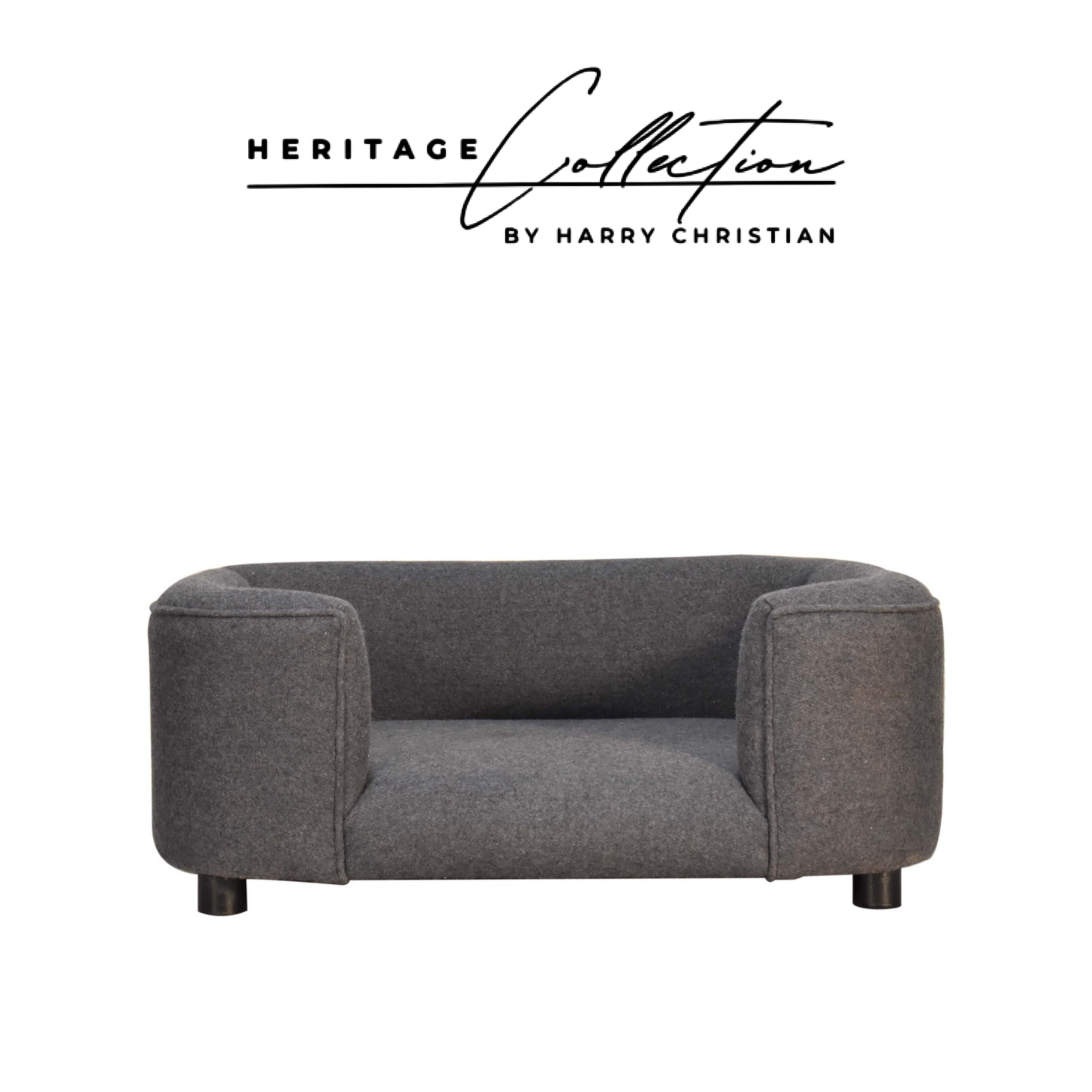 Heritage Collection Battleship Tweed Luxury Pet Sofa Bed