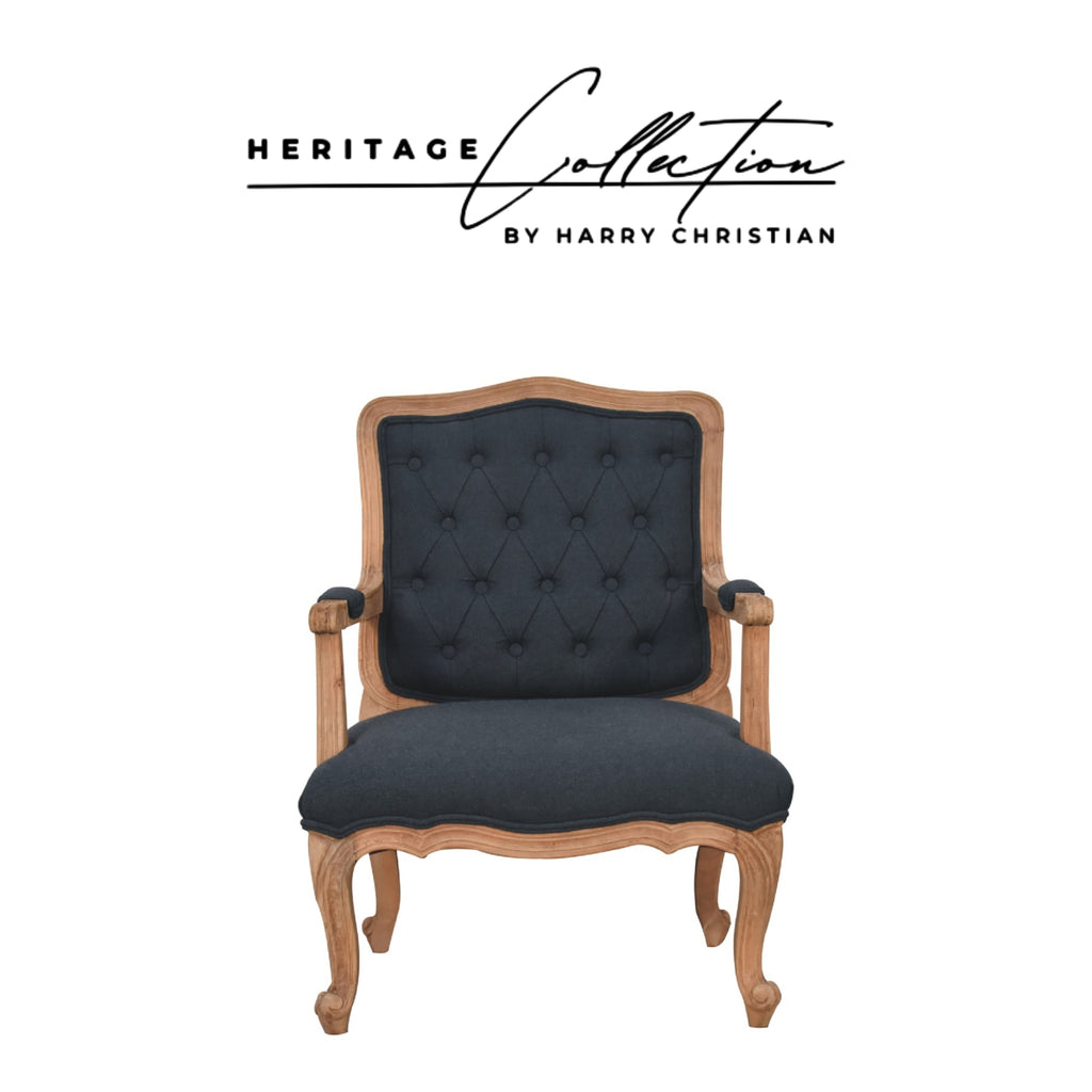 Heritage Collection Navy Blue French Style Chair