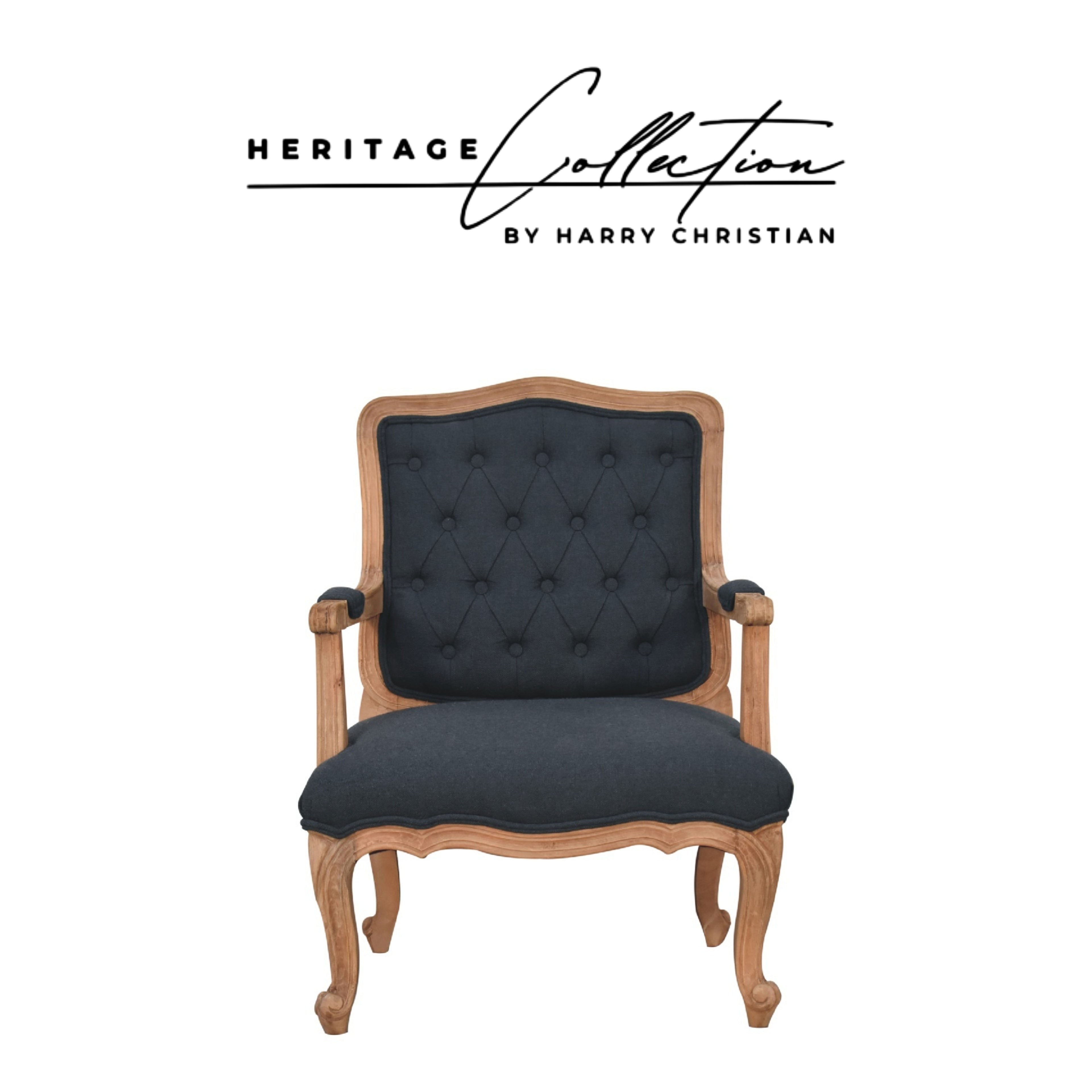 Heritage Collection Navy Blue French Style Chair