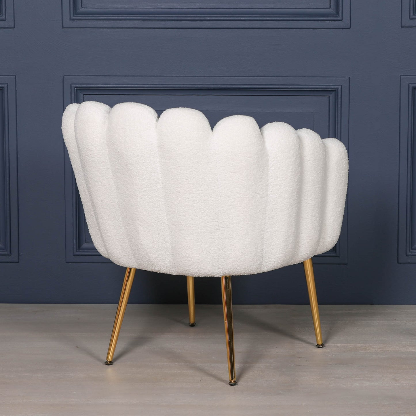 Boucle White Dining / Bedroom Chair