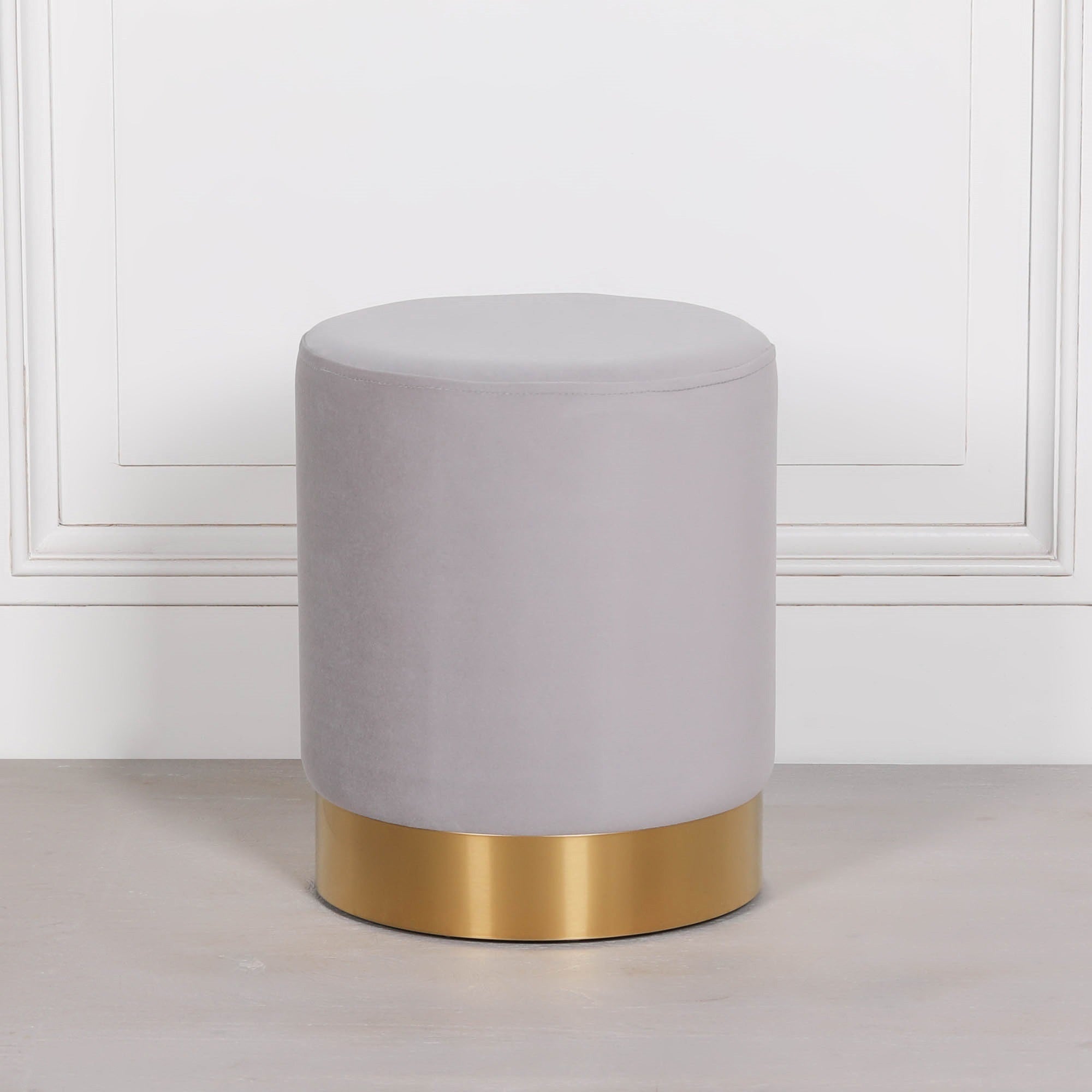 Grey Round Stool