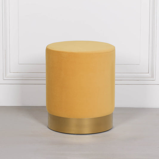 Mustard Round Stool