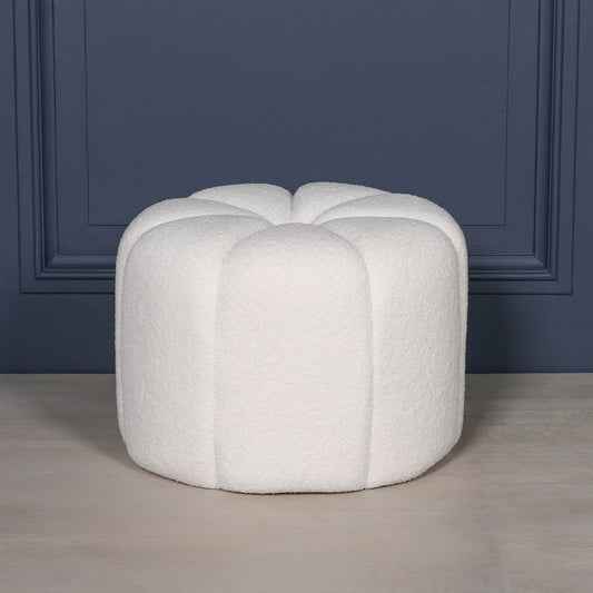 Boucle Petal Round Stool