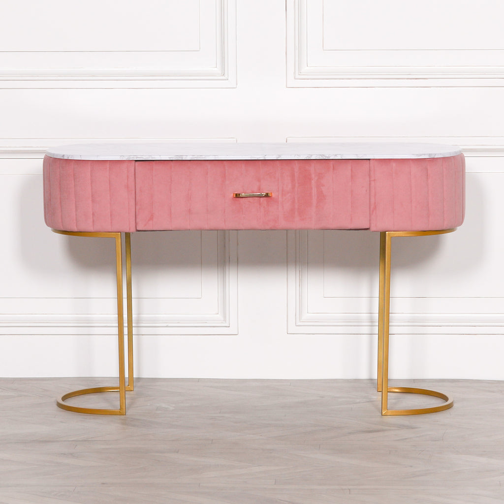 Pink Upholstered Dressing Table