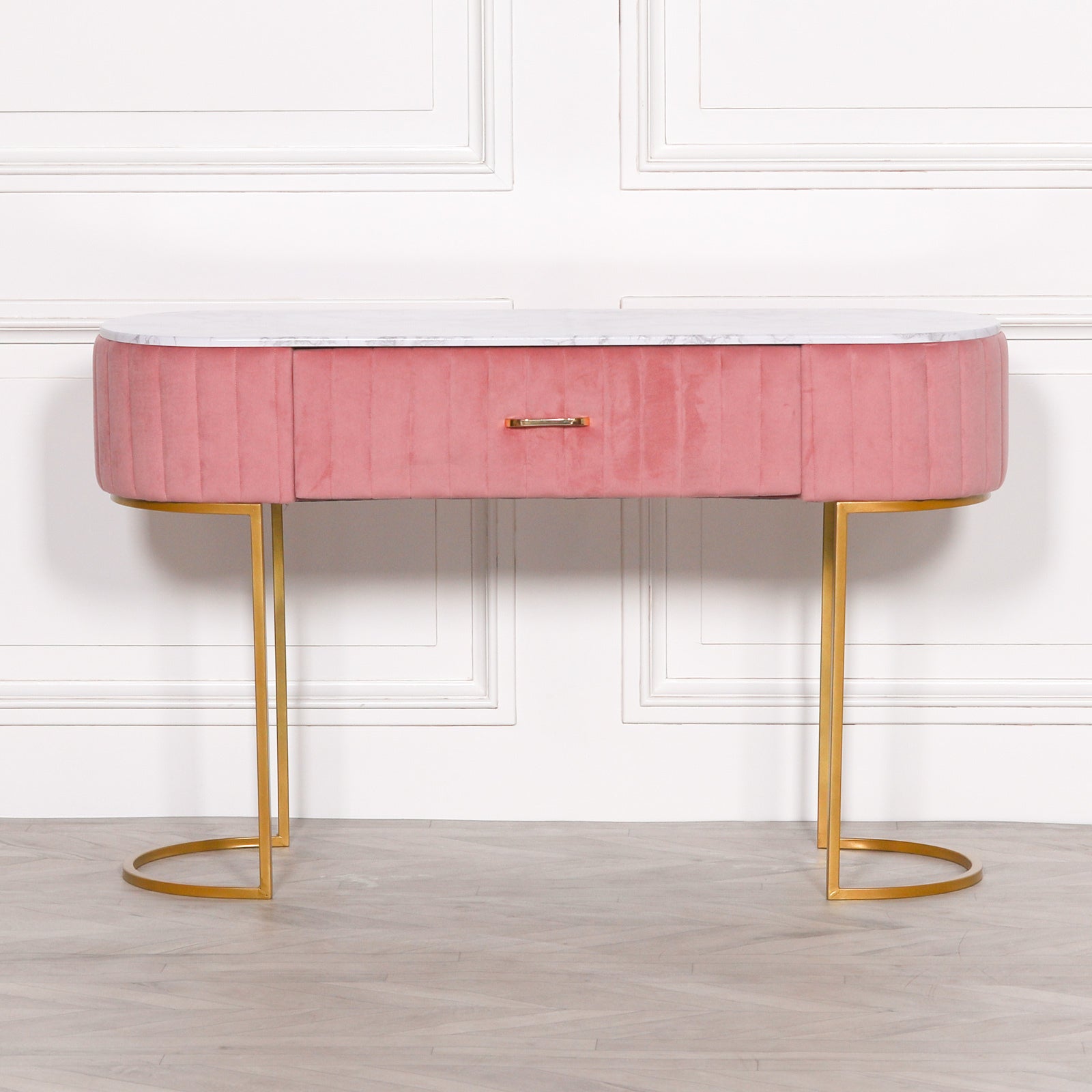 Pink Upholstered Dressing Table